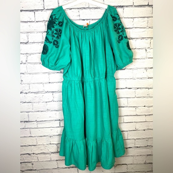 Knox Rose Mint Green Embroidered Boho Dress size 3X - Picture 2 of 10